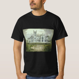 Camiseta Arquitectura antigua, planos de piso de castillo f