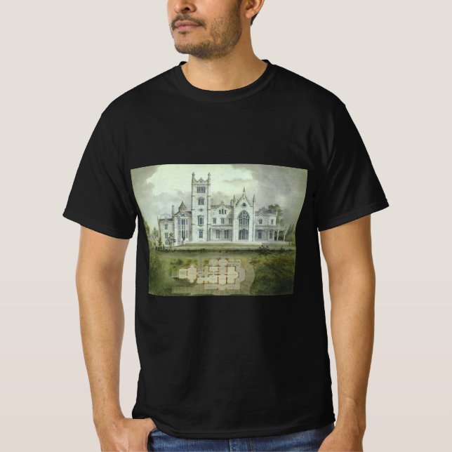 Camiseta Arquitectura antigua, planos de piso de castillo f (Anverso)