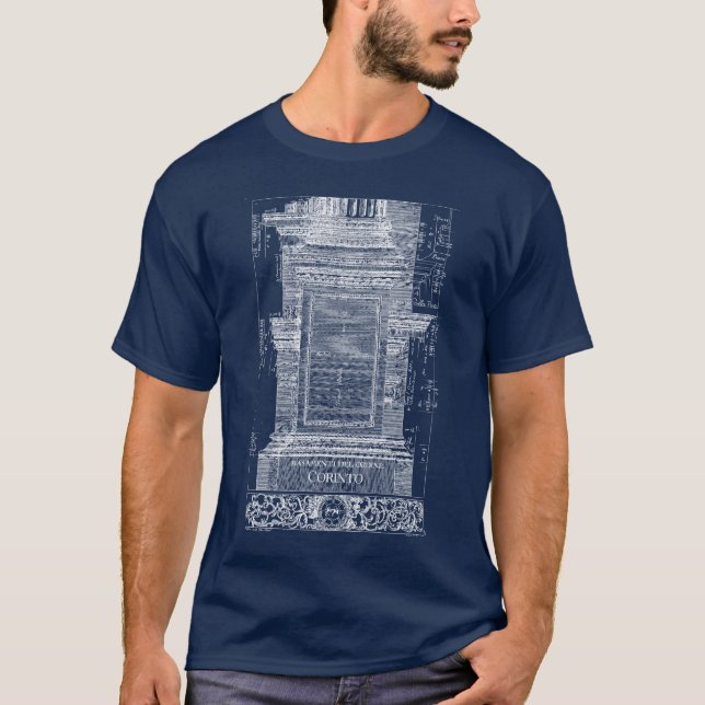 Camiseta Arquitectura clásica, columna corintiana 1725 (Anverso)