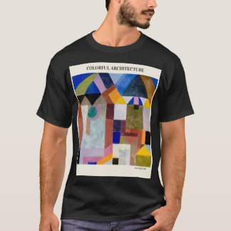 Camiseta ARQUITECTURA COLORIDA de PAUL KLEE,Abstract vintag