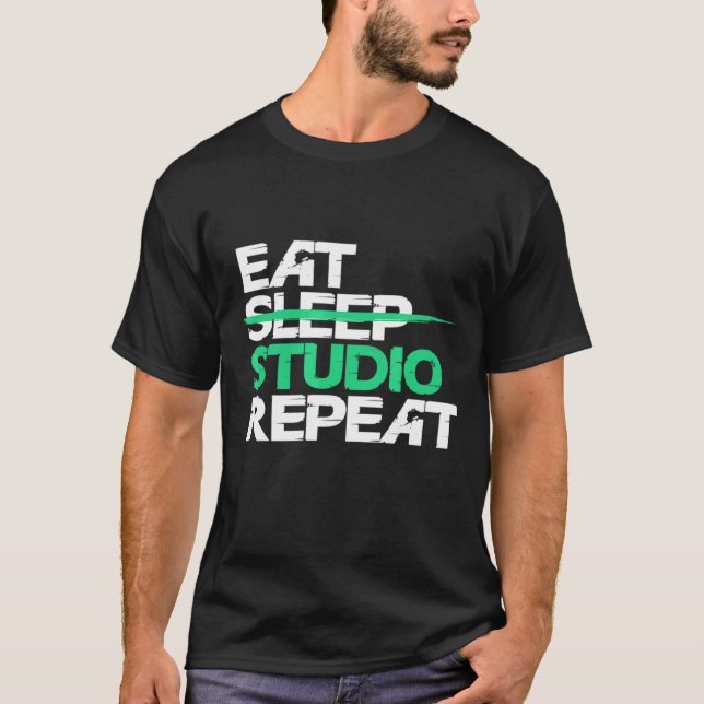 Camiseta Arquitectura Comer Sleep Studio Repetir Arquitecto (Anverso)