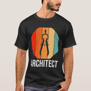 Camiseta Arquitectura de brújula de arquitecto retro regalo