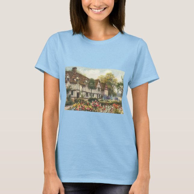 Camiseta Arquitectura de época Jardín formal Cabaña inglesa (Anverso)