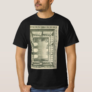 Camiseta Arquitectura de época, perspectiva de patio de Atr