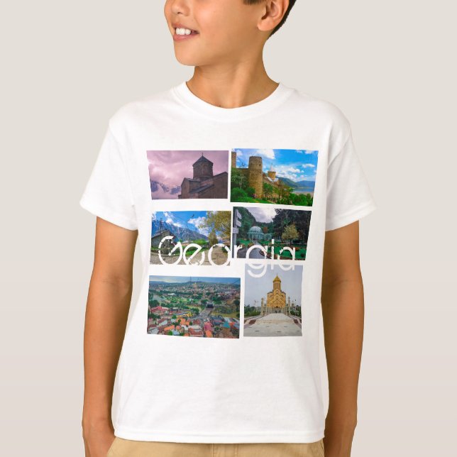 Camiseta Arquitectura de Georgia de Tiflis Kazbegi (Anverso)