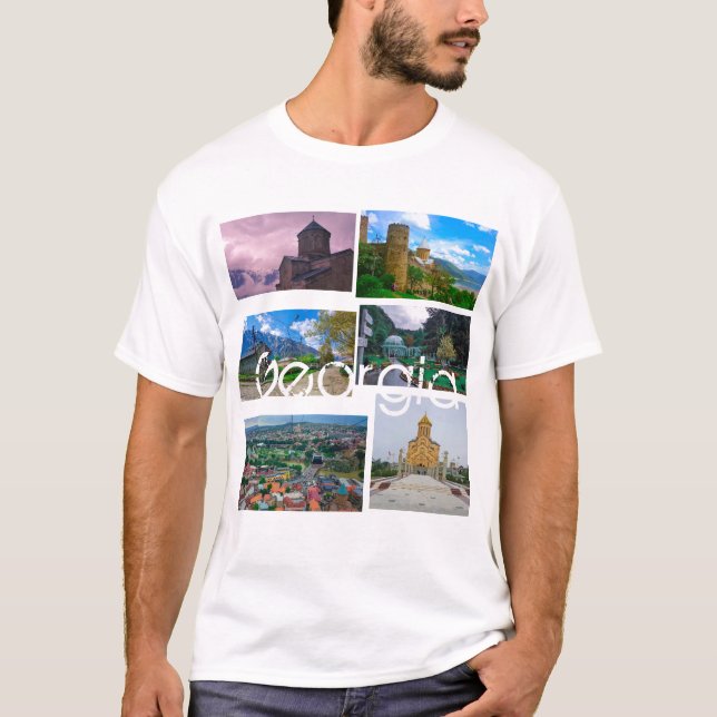 Camiseta Arquitectura de Georgia de Tiflis Kazbegi (Anverso)