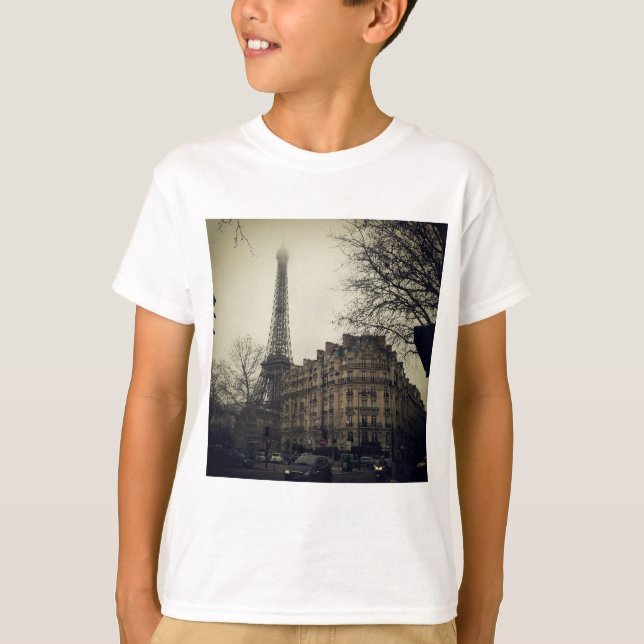 Camiseta Arquitectura del edificio de la Torre Eiffel de Pa (Anverso)