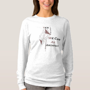 Camiseta arquitectura, diseño moderno, arte geométrico, neg