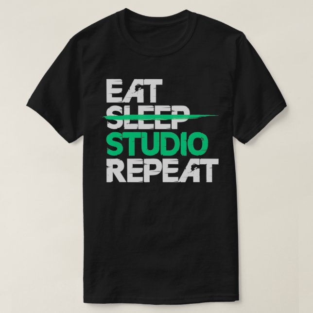 Camiseta Arquitectura Eat Sleep Studio Repetir la gracia de (Diseño del anverso)
