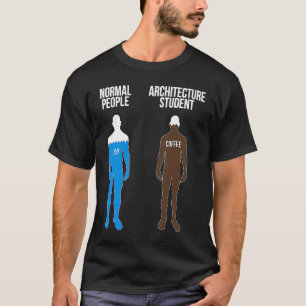 Camiseta Arquitectura Estudiantil Café Futuro Arquitecto En