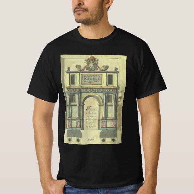 Camiseta Arquitectura renacentista de entrada de puerta de  (Anverso)