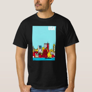 Camiseta Arquitectura Urbana de Silueta Metropolitana Viaje