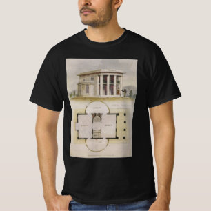 Camiseta Arquitectura vintage, planta y villa griega