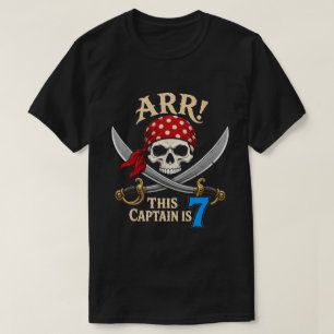 Camiseta ¡Arr! Este Capitán tiene 7 años - Cumpleaños Pirat