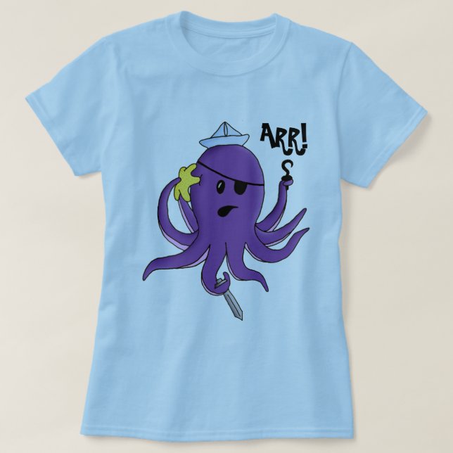 Camiseta ¡ARR! Pulpo (Diseño del anverso)