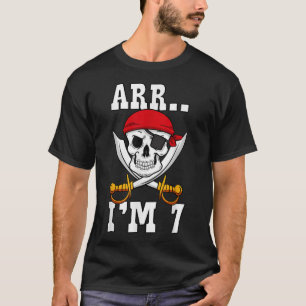 Camiseta Arr.. SOY 7 Fiesta de cumpleaños temática pirata n