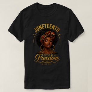 Camiseta Arraigada en la Libertad Juneteenth 1865 Arte Dora