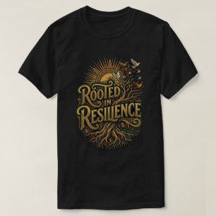 Camiseta Arraigado en la resiliencia feliz día de juneteent