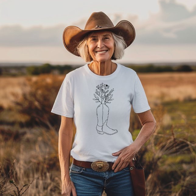 Camiseta Arranque de Cowboy de Flor Silvestre Occidental (Subido por el creador)