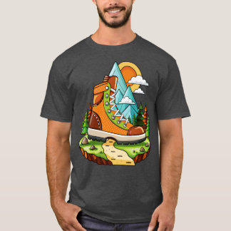 Camiseta arranque de senderismo minimalista