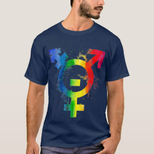Camiseta Arrastrar el Rótulo de género LGBT del orgullo gay