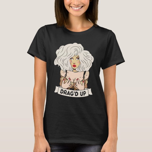 Camiseta Arrastrar hacia arriba Doll Face Drag Queen Race (Anverso)