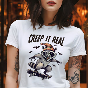 Camiseta Arrástrate Real Mapache Vintage Halloween