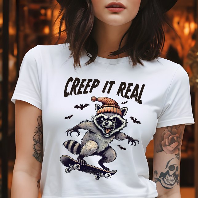 Camiseta Arrástrate Real Mapache Vintage Halloween (Subido por el creador)