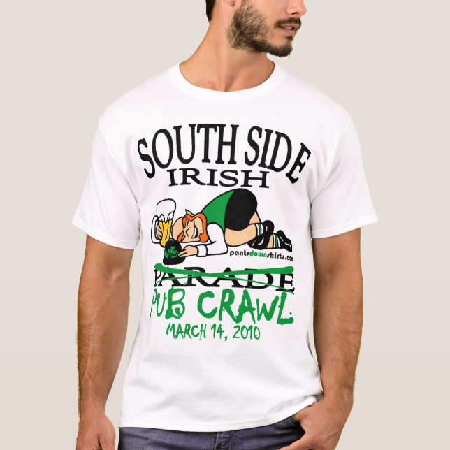 CAMISETA ARRASTRE DE PUBLICACIÓN IRLANDÉS DEL LADO SUR (Anverso)