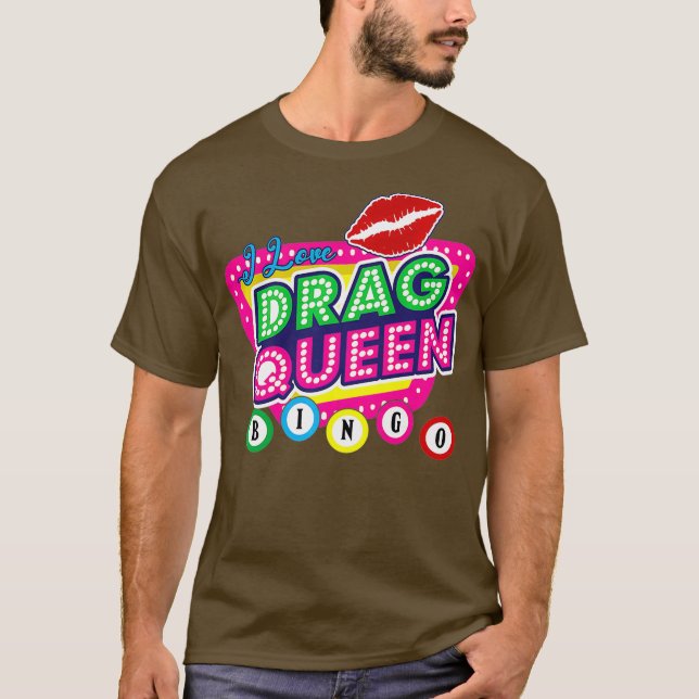 Camiseta Arrastre Queen Bingo Funny Me Encanto Arrastrar Bi (Anverso)