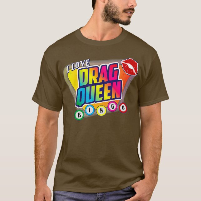 Camiseta Arrastre Queen Bingo Funny Me Encanto Arrastrar Bi (Anverso)