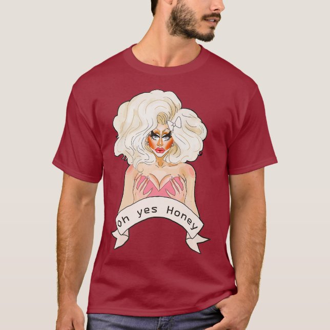 Camiseta Arrastre Queen Doll Face Oh sí Honey Premium (Anverso)