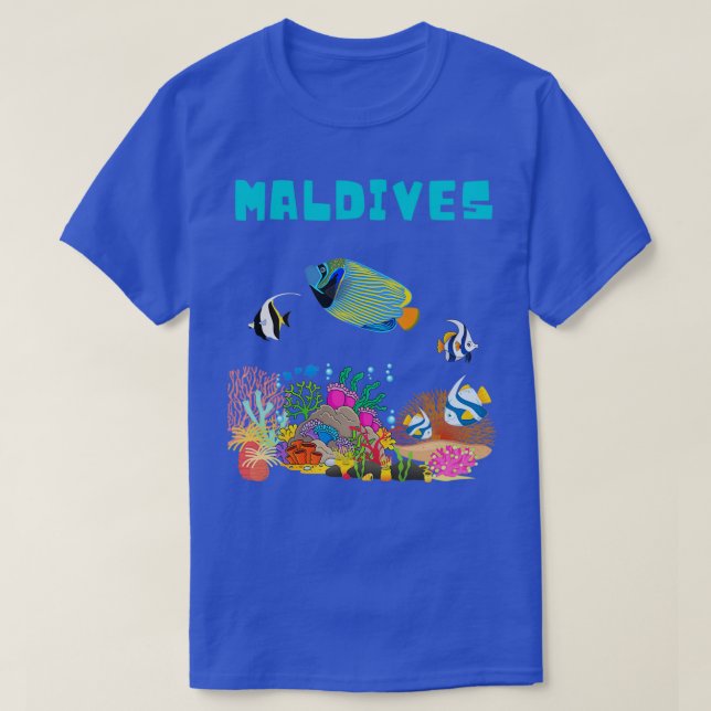 Camiseta Arrecife de coral de Maldivas 1 (Diseño del anverso)