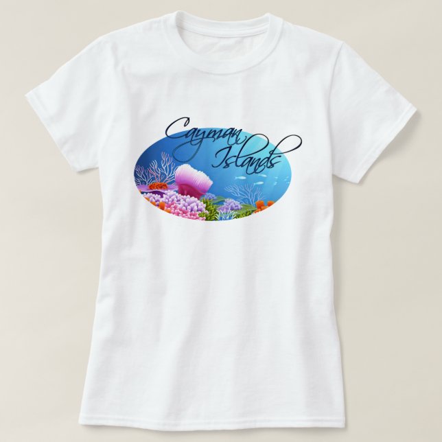 Camiseta Arrecife de las Islas Caimán (Diseño del anverso)