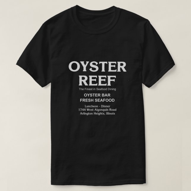 Camiseta Arrecife de Ostras, Comedor de Mariscos, Altos de  (Diseño del anverso)