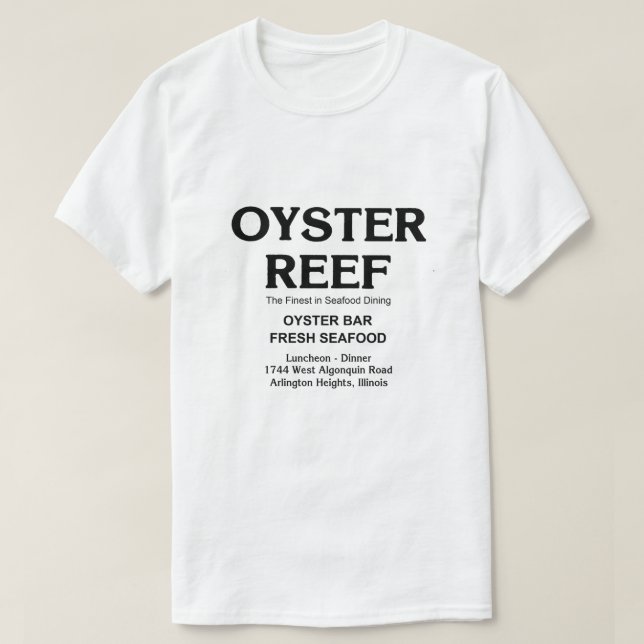 Camiseta Arrecife de Ostras, Comedor de Mariscos, Altos de  (Diseño del anverso)