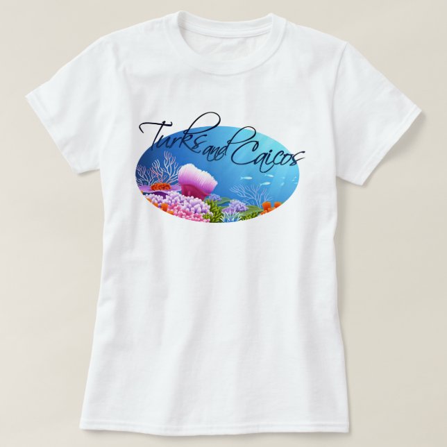 Camiseta Arrecife de Turcas y Caicos (Diseño del anverso)