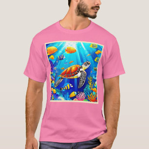 Camiseta Arrecife vibrante: El reino submarino de la tortug