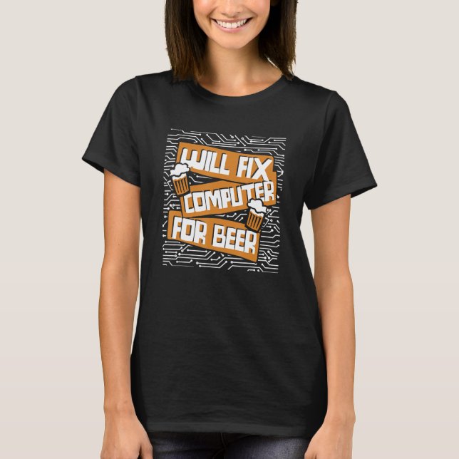 Camiseta Arreglará Computadora Para Adm Administrador Espec (Anverso)