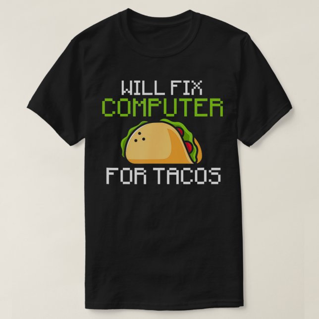 Camiseta Arreglará computadora para tecnología de informaci (Diseño del anverso)