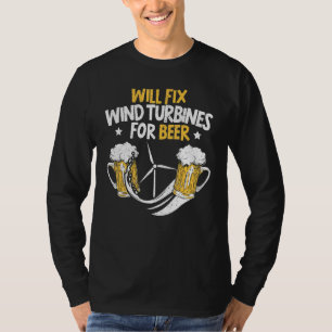 Camiseta Arreglará Turbinas De Viento Para Técnico De Turbi