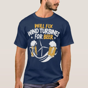 Camiseta Arreglará Turbinas De Viento Para Técnico De Turbi