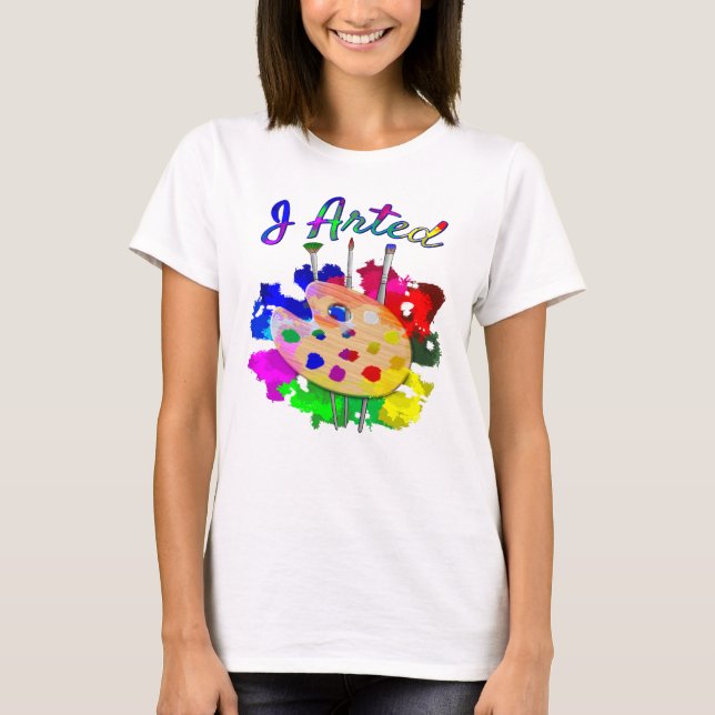 Camiseta Arreglé Cepillos De Artistas Graciosos (Anverso)