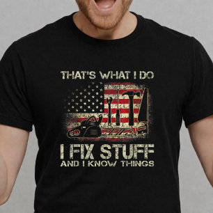 Camiseta Arreglo Cosas Y Sé Cosas Bandera De Estados Unidos