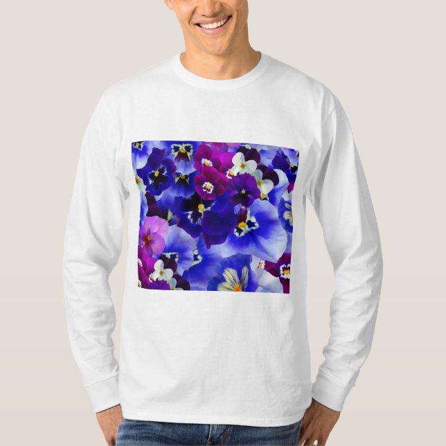 Camiseta Arreglo de las flores azules (Anverso)