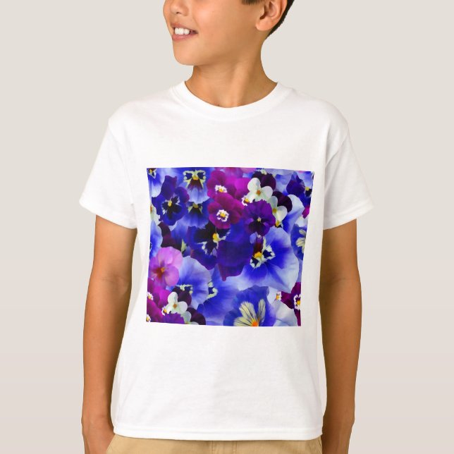 Camiseta Arreglo de las flores azules (Anverso)
