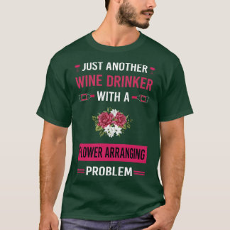 Camiseta Arreglo de reglaje de flor para bebedores de vino 