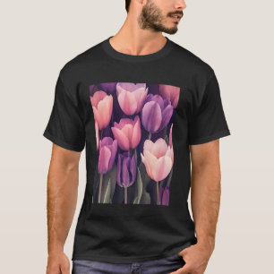 Camiseta Arreglo de Tulipanes Elegantes Arte Floral
