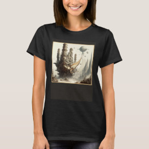 Camiseta Arreglo mecánico Steampunk Future City Retro Scifi