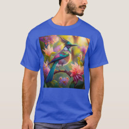 Camiseta Arrendajo de Cabeza Verde Ave de Fantasía